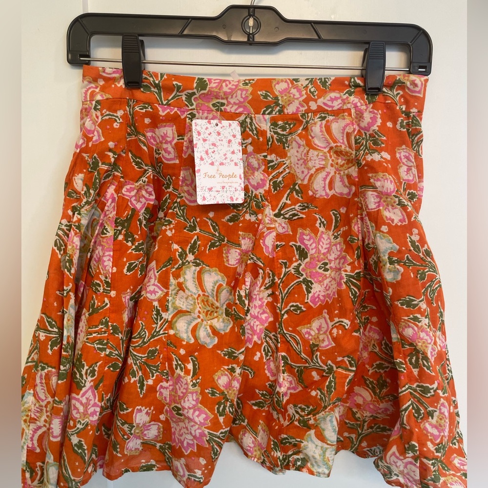 Free People Orange Skirt